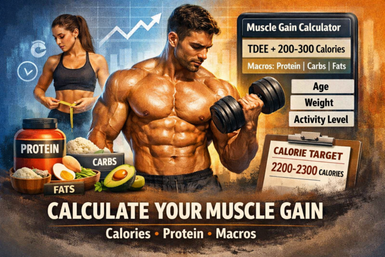 Muscle Gain Calculator (2026) | Calorie & Macro Guide for Lean Muscle Gain