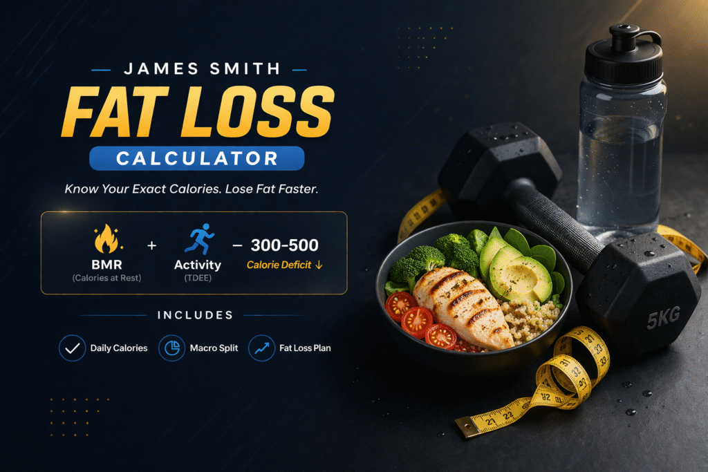 james smith fat loss calculator calorie deficit example