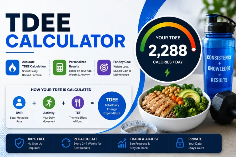 James Smith TDEE Calculator – Free Calorie & Energy Calculator 2026 6 TDEE calculator table showing activity levels and calorie multipliers from sedentary to extremely active